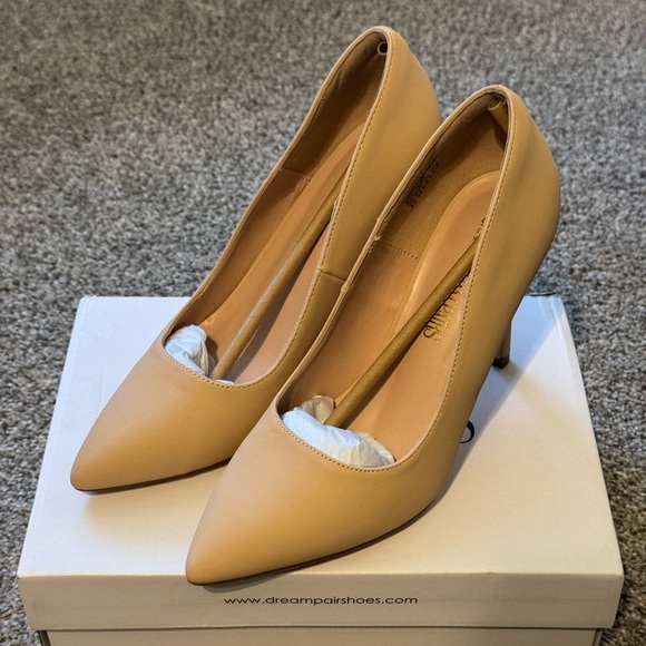 Dream Pairs Shoes - Dream Pairs Women's Nude Heels